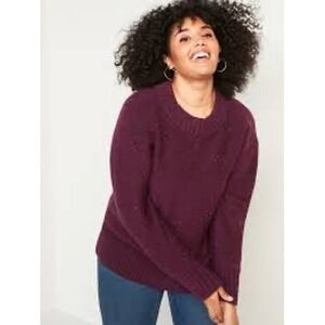 Old Navy Burgundy Speckled Knit Crewneck Sweater Size L‎